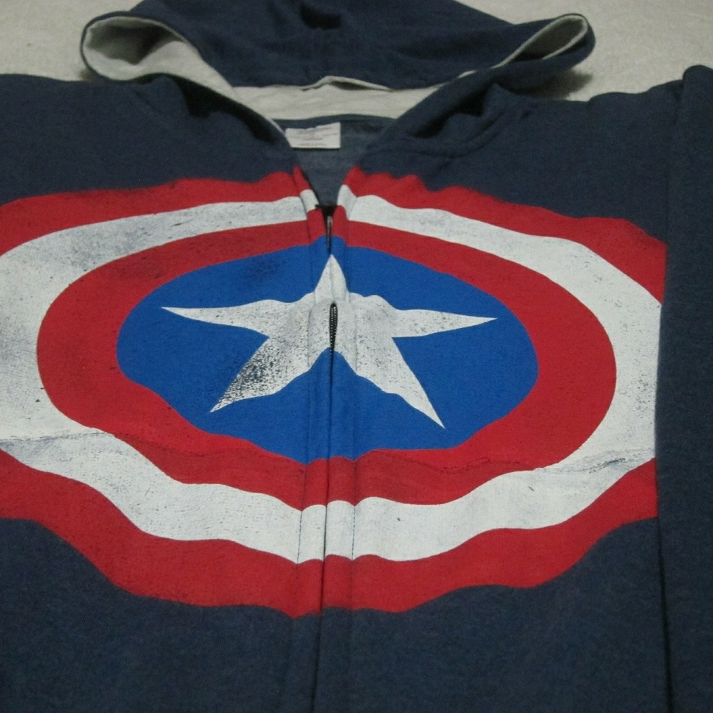 Vintage Disney Marvel Captain America Hoody XL